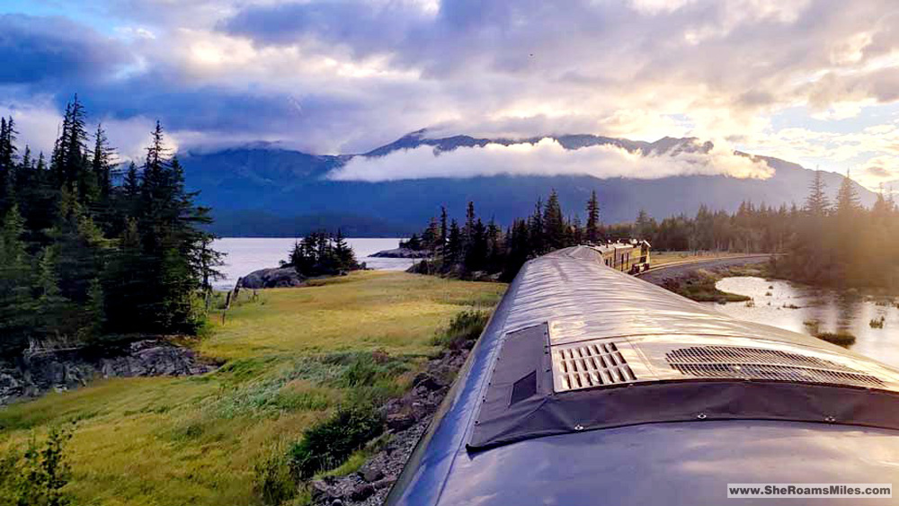 Alaska Train Journey Going Down The Tracks