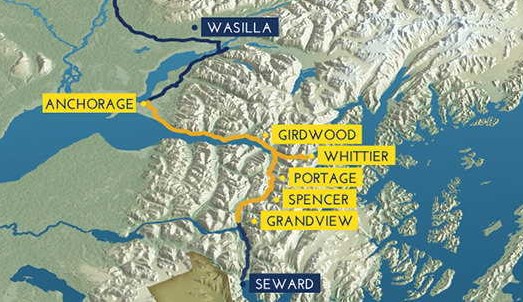 Alaska Railroad Route Map